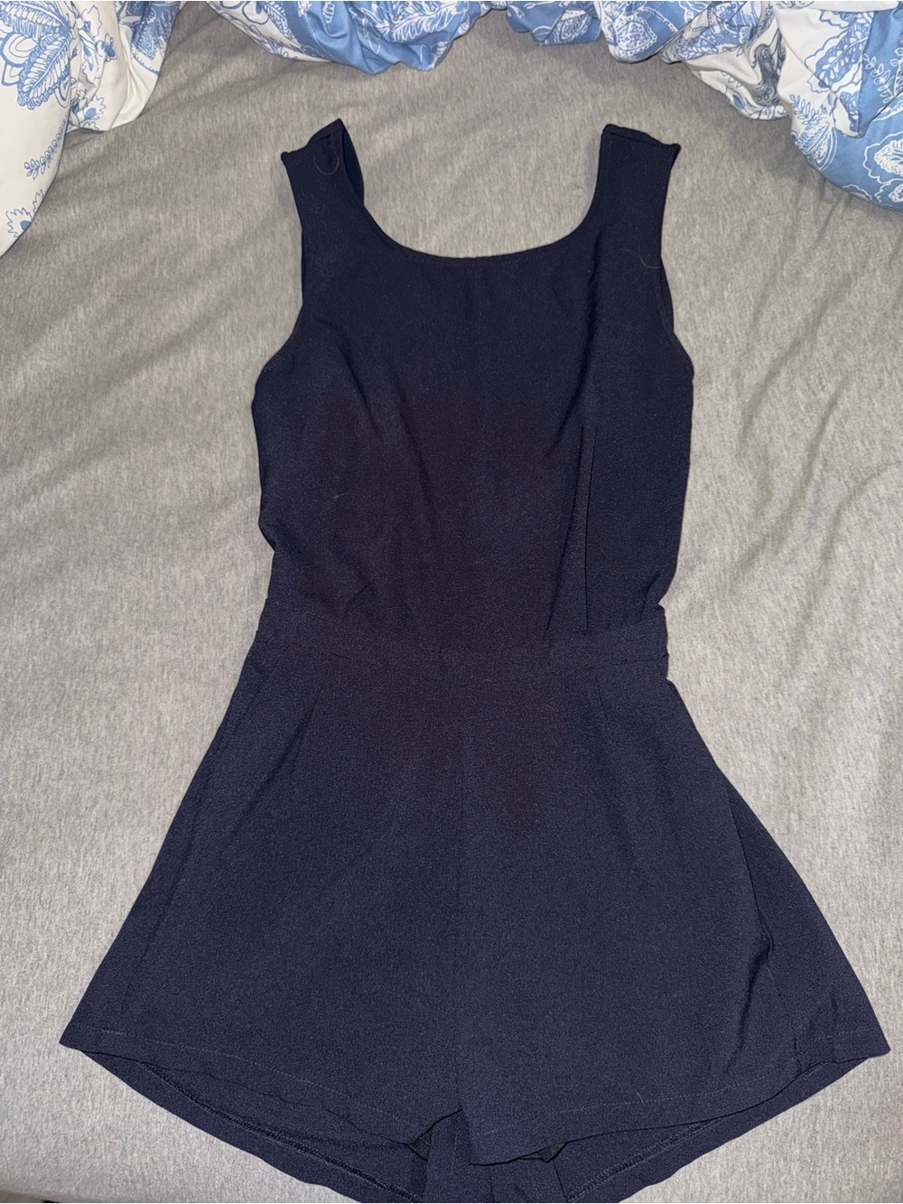 Blush Navy Sleeveless Romper Dress